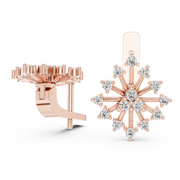 Radiant Snowflake-Style Multi-Round Diamond Earrings (15.04 mm | 0.546 Ct TW)