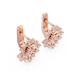 Radiant Snowflake-Style Multi-Round Diamond Earrings (15.04 mm | 0.546 Ct TW)