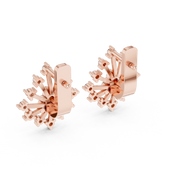 Radiant Snowflake-Style Multi-Round Diamond Earrings (15.04 mm | 0.546 Ct TW)