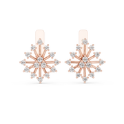 Radiant Snowflake-Style Multi-Round Diamond Earrings (15.04 mm | 0.546 Ct TW)
