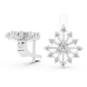 Radiant Snowflake-Style Multi-Round Diamond Earrings (15.04 mm | 0.546 Ct TW)