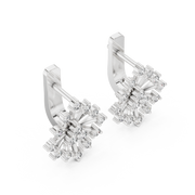 Radiant Snowflake-Style Multi-Round Diamond Earrings (15.04 mm | 0.546 Ct TW)