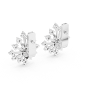 Radiant Snowflake-Style Multi-Round Diamond Earrings (15.04 mm | 0.546 Ct TW)