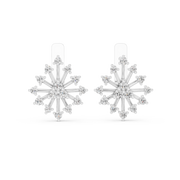Radiant Snowflake-Style Multi-Round Diamond Earrings (15.04 mm | 0.546 Ct TW)