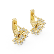 Radiant Snowflake-Style Multi-Round Diamond Earrings (15.04 mm | 0.546 Ct TW)