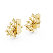 Radiant Snowflake-Style Multi-Round Diamond Earrings (15.04 mm | 0.546 Ct TW)