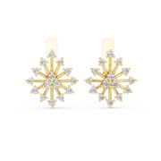Radiant Snowflake-Style Multi-Round Diamond Earrings (15.04 mm | 0.546 Ct TW)