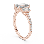 Emerald Harmony Triple-Stone Diamond Ring (17 NO. | 2.542 Ct TW)