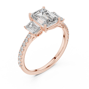 Emerald Harmony Triple-Stone Diamond Ring (17 NO. | 2.542 Ct TW)