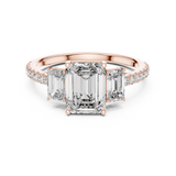 Emerald Harmony Triple-Stone Diamond Ring (17 NO. | 2.542 Ct TW)