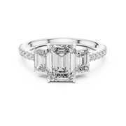Emerald Harmony Triple-Stone Diamond Ring (17 NO. | 2.542 Ct TW)