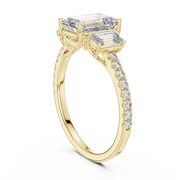 Emerald Harmony Triple-Stone Diamond Ring (17 NO. | 2.542 Ct TW)