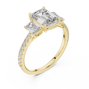 Emerald Harmony Triple-Stone Diamond Ring (17 NO. | 2.542 Ct TW)