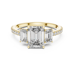 Emerald Harmony Triple-Stone Diamond Ring (17 NO. | 2.542 Ct TW)