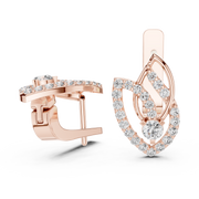 Elegant Dual-Loop Lab-Grown Diamond Drop Earrings (14.88 mm | 0.546 Ct TW)