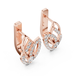 Elegant Dual-Loop Lab-Grown Diamond Drop Earrings (14.88 mm | 0.546 Ct TW)