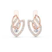 Elegant Dual-Loop Lab-Grown Diamond Drop Earrings (14.88 mm | 0.546 Ct TW)