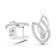 Elegant Dual-Loop Lab-Grown Diamond Drop Earrings (14.88 mm | 0.546 Ct TW)