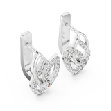 Elegant Dual-Loop Lab-Grown Diamond Drop Earrings (14.88 mm | 0.546 Ct TW)