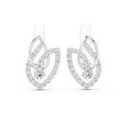 Elegant Dual-Loop Lab-Grown Diamond Drop Earrings (14.88 mm | 0.546 Ct TW)