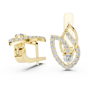 Elegant Dual-Loop Lab-Grown Diamond Drop Earrings (14.88 mm | 0.546 Ct TW)