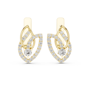 Elegant Dual-Loop Lab-Grown Diamond Drop Earrings (14.88 mm | 0.546 Ct TW)