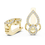 Elegant Dual-Tier Teardrop Lab-Grown Diamond Earrings (9.72 mm × 7.71 mm | 0.364 Ct TW)