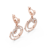 Elegant Triple-Hoop Lab-Grown Diamond Dangle Earrings (28.90 mm | 1.084 Ct TW)