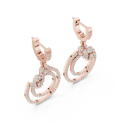 Elegant Triple-Hoop Lab-Grown Diamond Dangle Earrings (28.90 mm | 1.084 Ct TW)