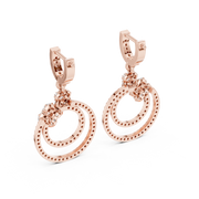 Elegant Triple-Hoop Lab-Grown Diamond Dangle Earrings (28.90 mm | 1.084 Ct TW)