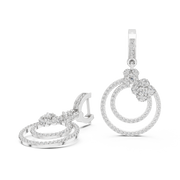 Elegant Triple-Hoop Lab-Grown Diamond Dangle Earrings (28.90 mm | 1.084 Ct TW)