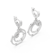 Elegant Triple-Hoop Lab-Grown Diamond Dangle Earrings (28.90 mm | 1.084 Ct TW)