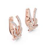 Elegant Twisted-Ribbon Lab-Grown Diamond Drop Earrings (19.87 mm | 0.512 Ct TW)