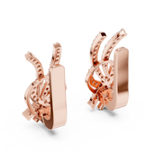 Elegant Twisted-Ribbon Lab-Grown Diamond Drop Earrings (19.87 mm | 0.512 Ct TW)