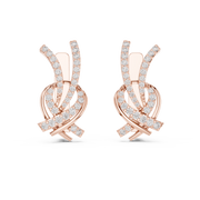 Elegant Twisted-Ribbon Lab-Grown Diamond Drop Earrings (19.87 mm | 0.512 Ct TW)