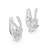 Elegant Twisted-Ribbon Lab-Grown Diamond Drop Earrings (19.87 mm | 0.512 Ct TW)