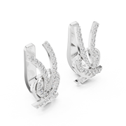 Elegant Twisted-Ribbon Lab-Grown Diamond Drop Earrings (19.87 mm | 0.512 Ct TW)