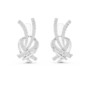 Elegant Twisted-Ribbon Lab-Grown Diamond Drop Earrings (19.87 mm | 0.512 Ct TW)