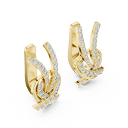 Elegant Twisted-Ribbon Lab-Grown Diamond Drop Earrings (19.87 mm | 0.512 Ct TW)