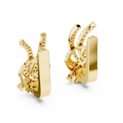 Elegant Twisted-Ribbon Lab-Grown Diamond Drop Earrings (19.87 mm | 0.512 Ct TW)