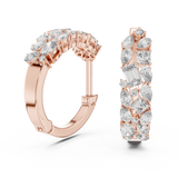 Bloom Cluster Lab-Grown Diamond Hoop Gold Earrings (17.60mm | 0.40 Ct TW)