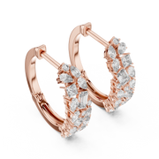 Bloom Cluster Lab-Grown Diamond Hoop Gold Earrings (17.60mm | 0.40 Ct TW)