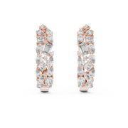 Bloom Cluster Lab-Grown Diamond Hoop Gold Earrings (17.60mm | 0.40 Ct TW)