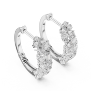 Bloom Cluster Lab-Grown Diamond Hoop Gold Earrings (17.60mm | 0.40 Ct TW)