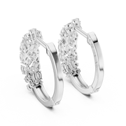 Bloom Cluster Lab-Grown Diamond Hoop Gold Earrings (17.60mm | 0.40 Ct TW)