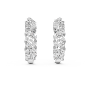 Bloom Cluster Lab-Grown Diamond Hoop Gold Earrings (17.60mm | 0.40 Ct TW)