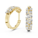 Bloom Cluster Lab-Grown Diamond Hoop Gold Earrings (17.60mm | 0.40 Ct TW)