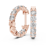 Modern Sparkle Lab-Grown Diamond Hoop Gold Earrings (15.8mm | 1.60 Ct TW)