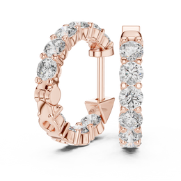 Modern Sparkle Lab-Grown Diamond Hoop Gold Earrings (15.8mm | 1.60 Ct TW)