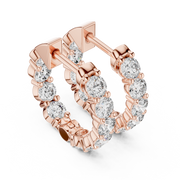 Modern Sparkle Lab-Grown Diamond Hoop Gold Earrings (15.8mm | 1.60 Ct TW)